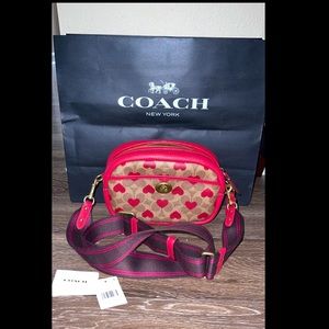 NWT Coach Heart Print Bag